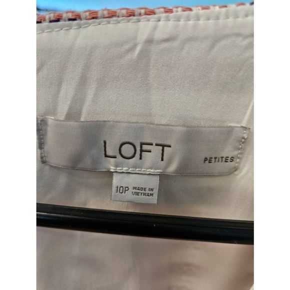 LOFT Striped Sleeveless Shift Dress 10P - Picture 5 of 7